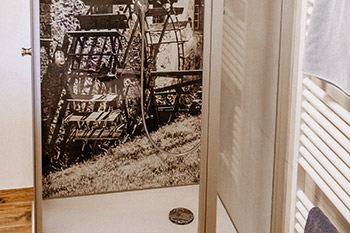 Badezimmer Ferienwohnung Mühlenchalet