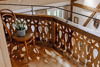 Schlafzimmer im Dachgeschoss Ferienwohnung Mühlenchalet