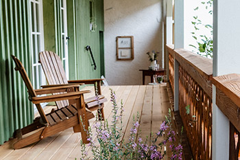 Balkon Ferienwohnung Mühlenchalet