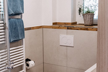 Badezimmer Ferienwohnung Mühlenbach